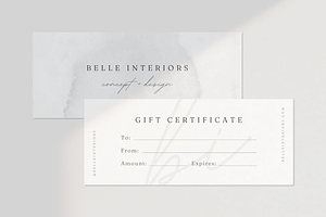 Gift Certificate Template Canva, a Business Card Template by frommakertomaker