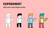 Vector Geometric Character Creator, a Person Illustration by Katedsgn (Thumbnail 3 of 7)