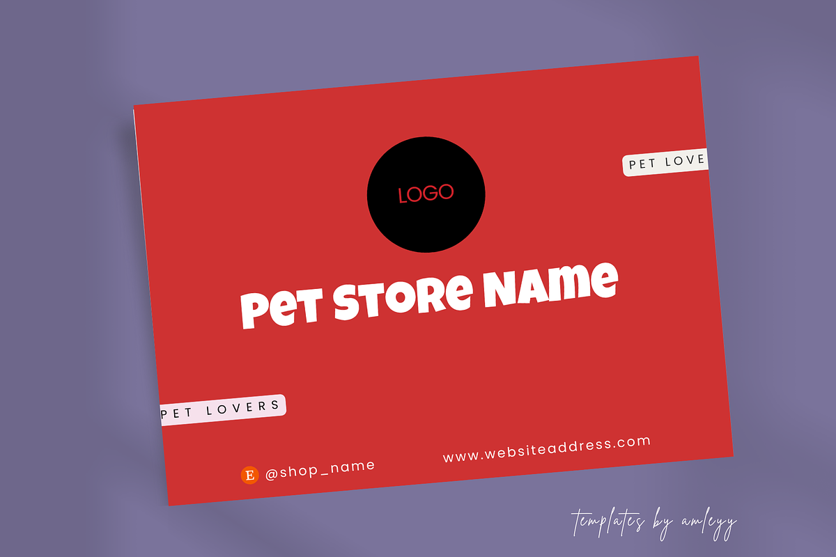 pet shop thank you card, a Card Template by Elegant_Studio44 (Photo 3 of 6)