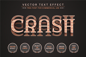 Craft Wood - Editable Text Effect