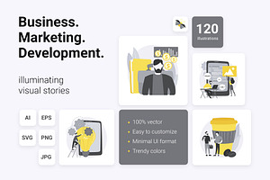 120 Business Illustrations Pack V.2