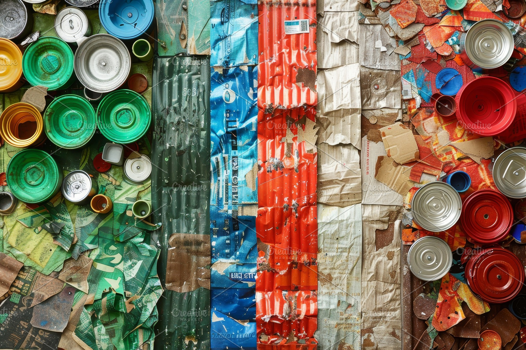 A vibrant wall constructed with corr, a Photo by Iftikhar Alam