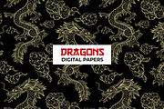 Chinese Dragon Digital Papers, a Pattern Graphic by ilonitta (Thumbnail 7 of 13)