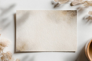 Card with dried flowers, a Photo by Beautiful things