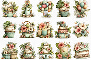 Tropical Lush Green Birthday Clipart, an Illustration by Craft Nest (Thumbnail 6 of 12)