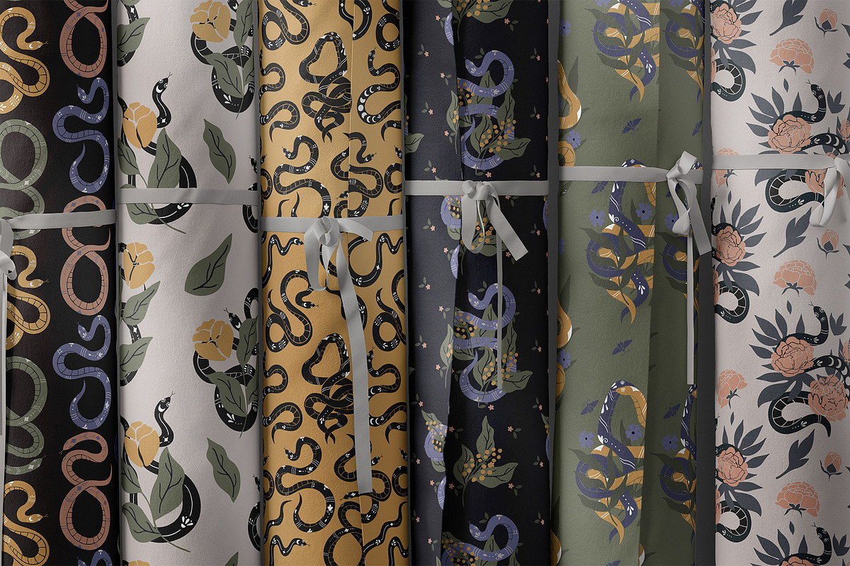 Modern snakes & Floral set., an Object Graphic by Alona Savchuk (Photo 14 of 14)