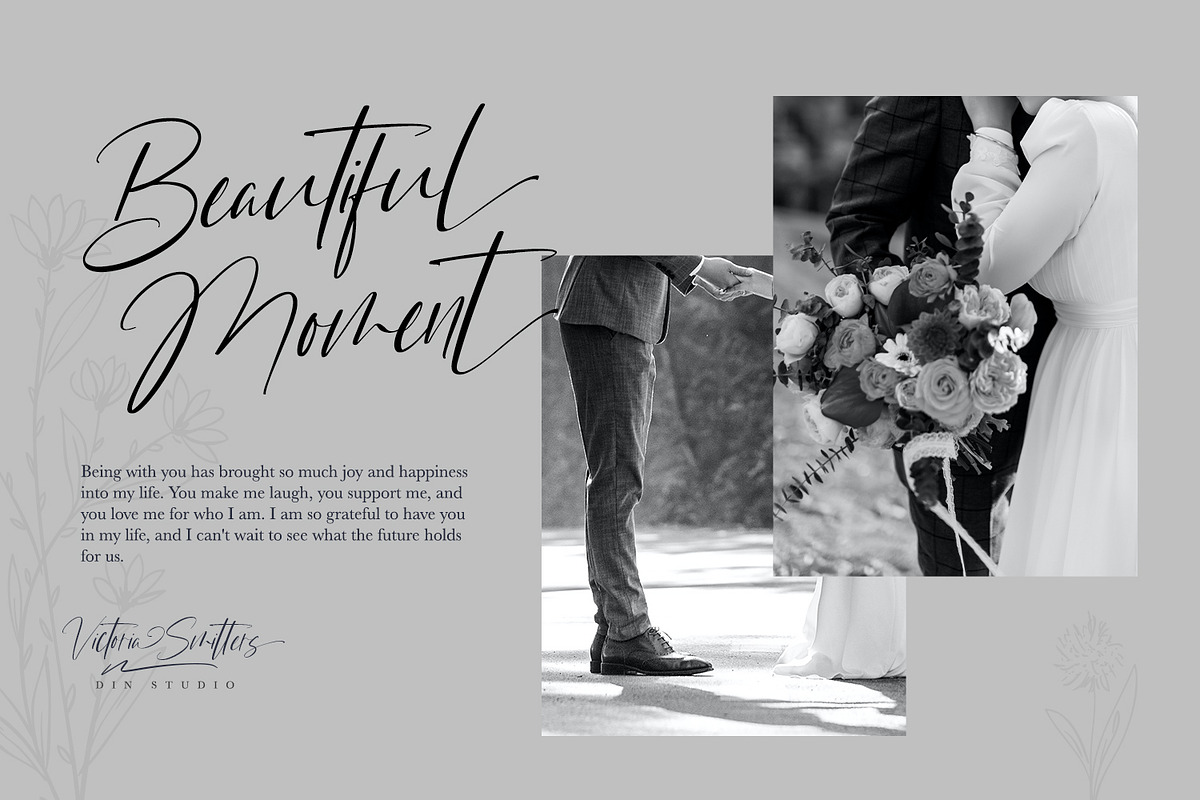 Victoria Smitters, a Script Font by din-studio.com (Photo 3 of 10)