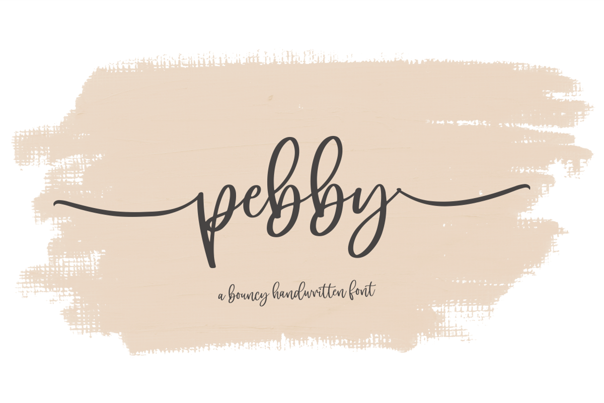 pebby, a Script Font by N (Photo 1 of 6)