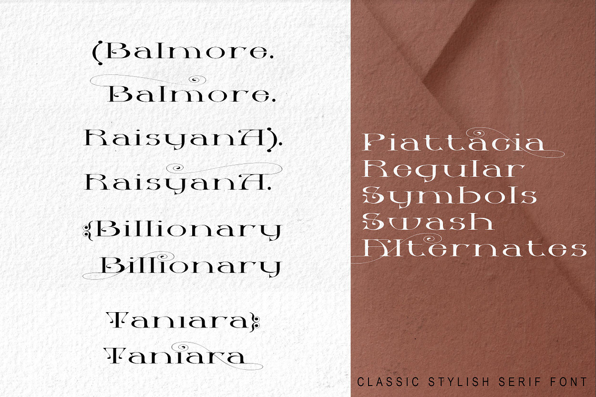 Piattacia font family, a Serif Font by greatypes studio (Photo 9 of 15)