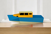 Fishing boat favor - 3d papercraft, a Print Template by PAPER amaze (Thumbnail 3 of 6)