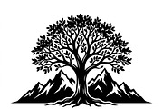50 Sacred Mountain Tree Silhouette, an Empty State Illustration by Amazin_art (Thumbnail 33 of 37)
