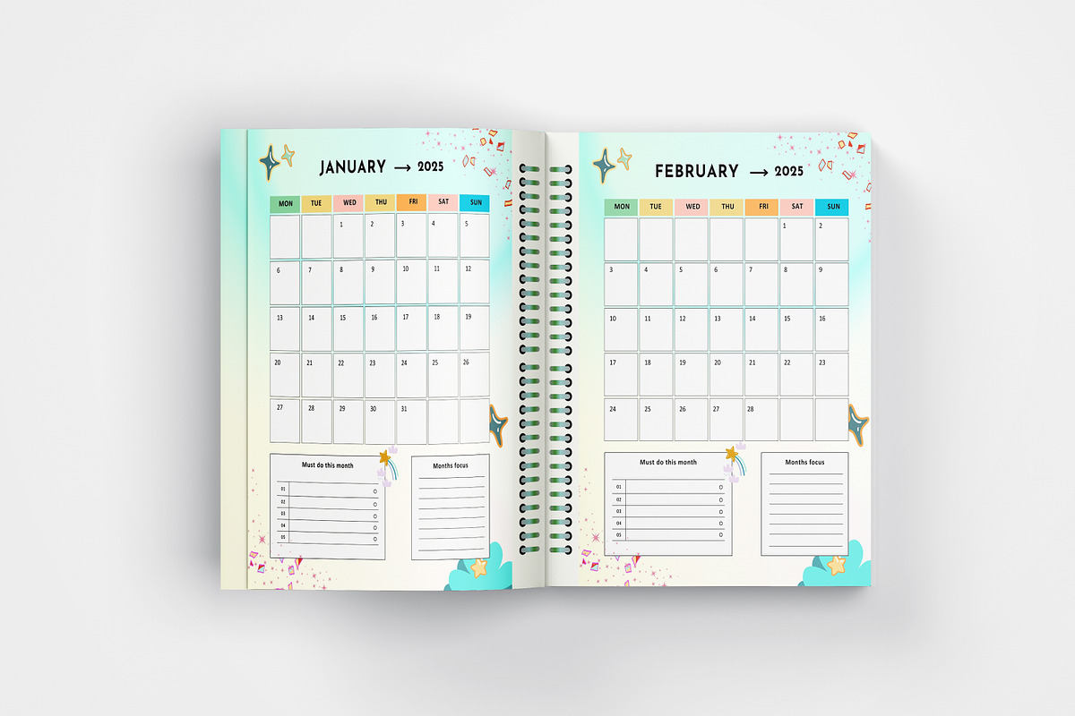 2025-2026 Kids Daily Journal Canva, a Stationery Template by Designmela01 (Photo 2 of 6)