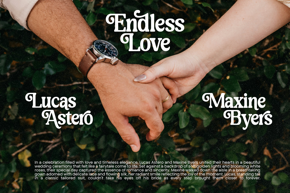 Rodrego Elegant Retro, a Sans Serif Font by Haps Space (Photo 4 of 10)