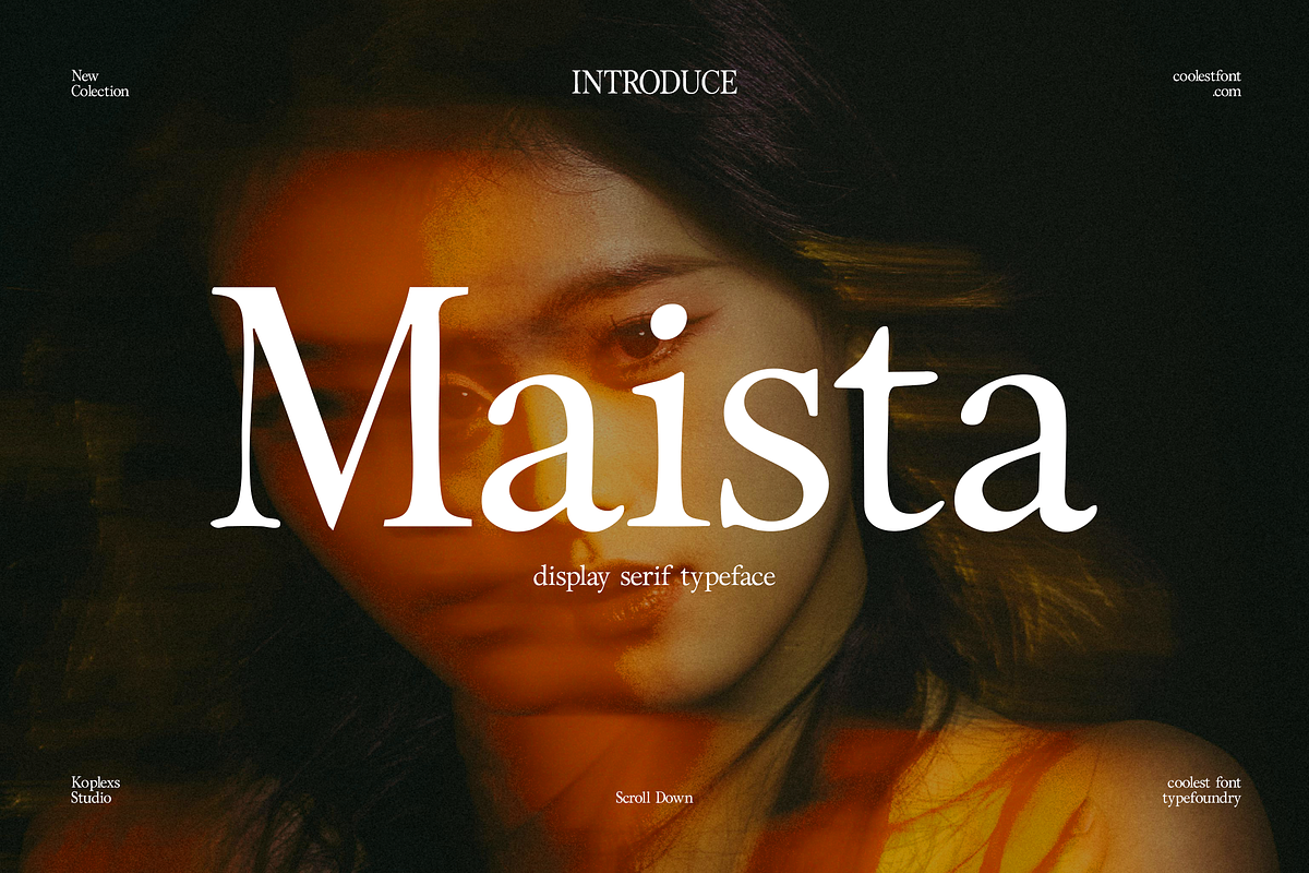 Maista Font Modern Display Serif, a Serif Font by Koplexs Studio (Photo 1 of 11)