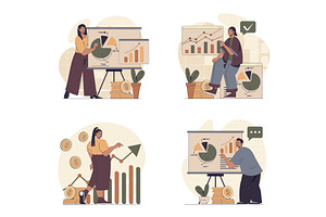 Sales Performance Illustrations, a Finance Illustration by alexdndz