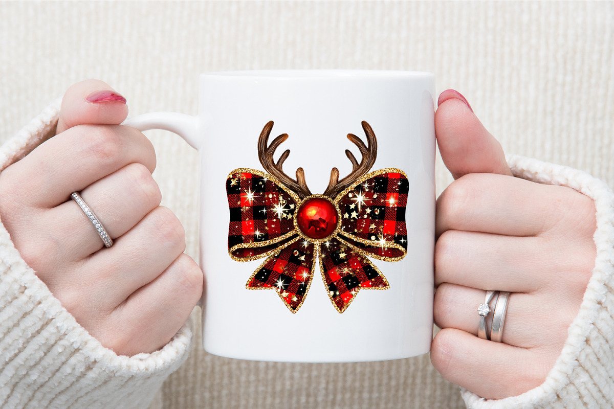 Christmas Coquette Bow Png, an Illustration by Sublimation Artist (Photo 6 of 9)