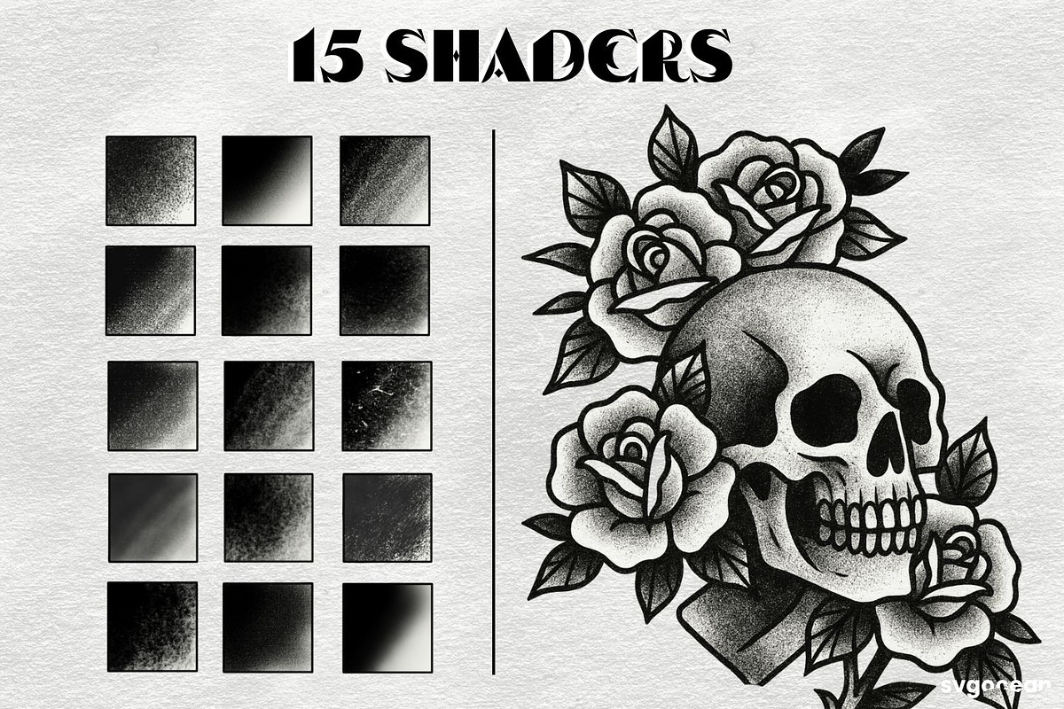 Procreate Tattoo Brushes, a Brush Add-On by svgocean (Photo 2 of 7)
