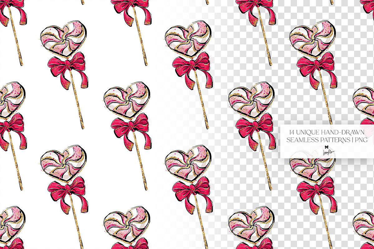 Valentine Clipart & Patterns Bundle, a Branding & Logo Template by KaramfilaS (Photo 12 of 18)