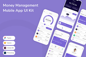 Money Management Mobile App UI Kit