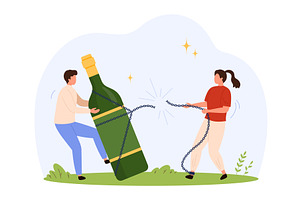 Breaking Free from Alcohol Addiction, an Education Illustration by Flashvector