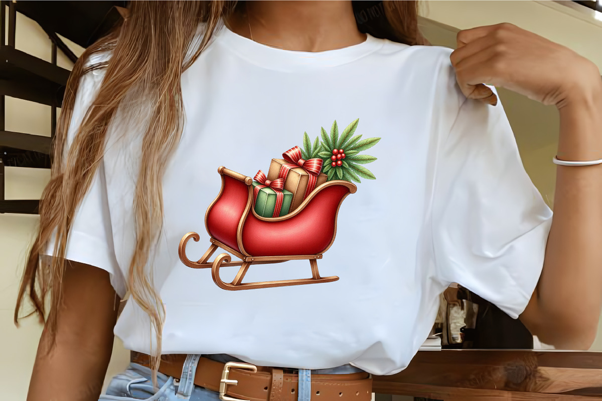Christmas Santa Claus Sleigh Clipart, an Illustration by CrexoraLab (Photo 4 of 5)