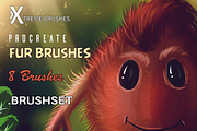 Procreate Fur Brushes, a Brush Add-On by Extreme Brushes (Thumbnail 1 of 2)