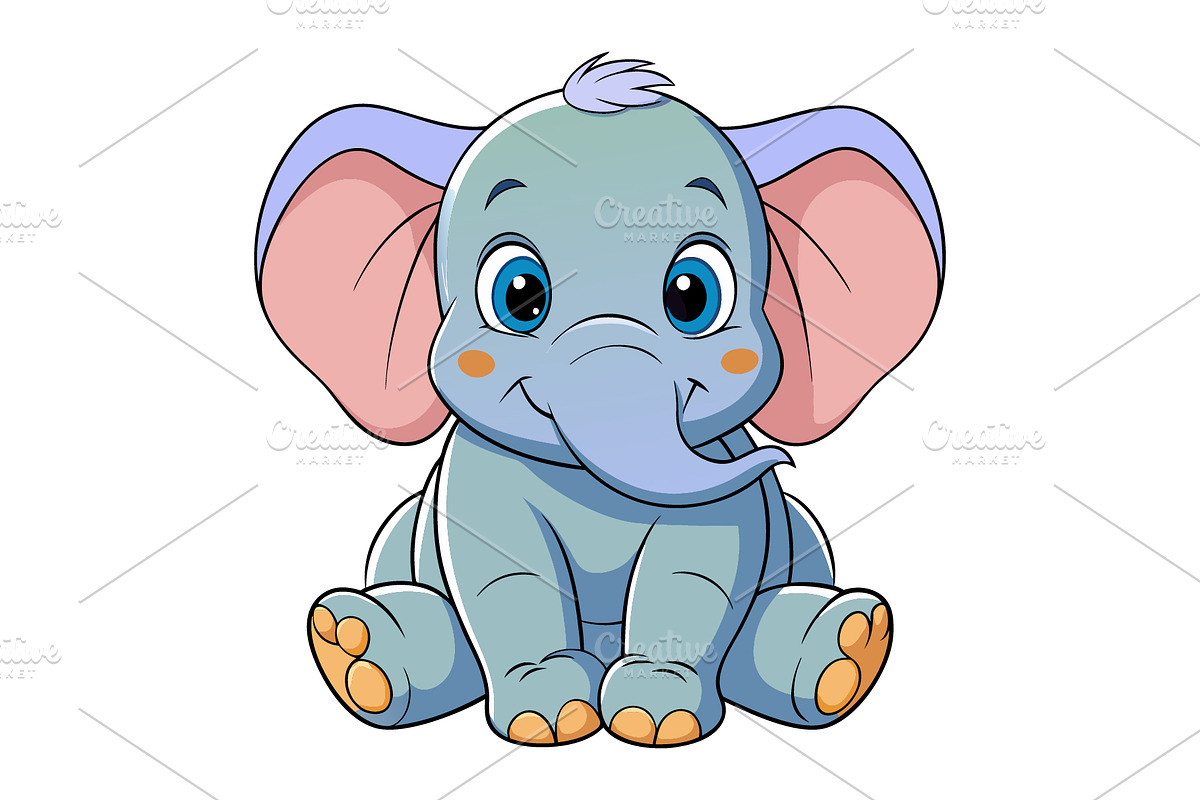 Baby elephant, an Illustration by Mark1987
