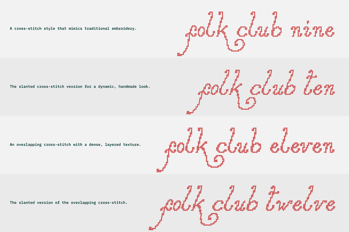 Folk Club // 17 Font Set (Pixel), a Script Font by PeachCreme (Photo 14 of 18)
