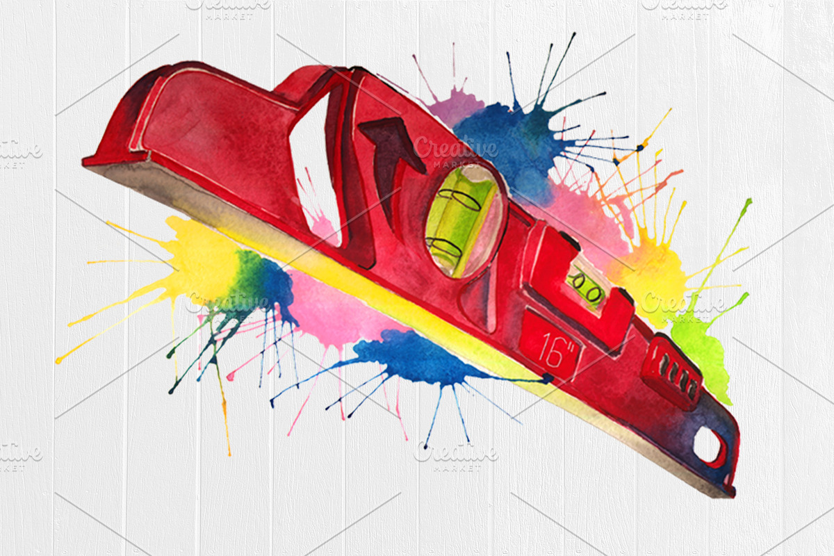 Toolbox Prints 4 Construction Tools, an Illustration by ColorfulNest (Photo 5 of 7)