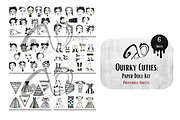 Quirky Cuties: Paper Doll Kit, an Illustration by NiiiNArt (Thumbnail 5 of 6)