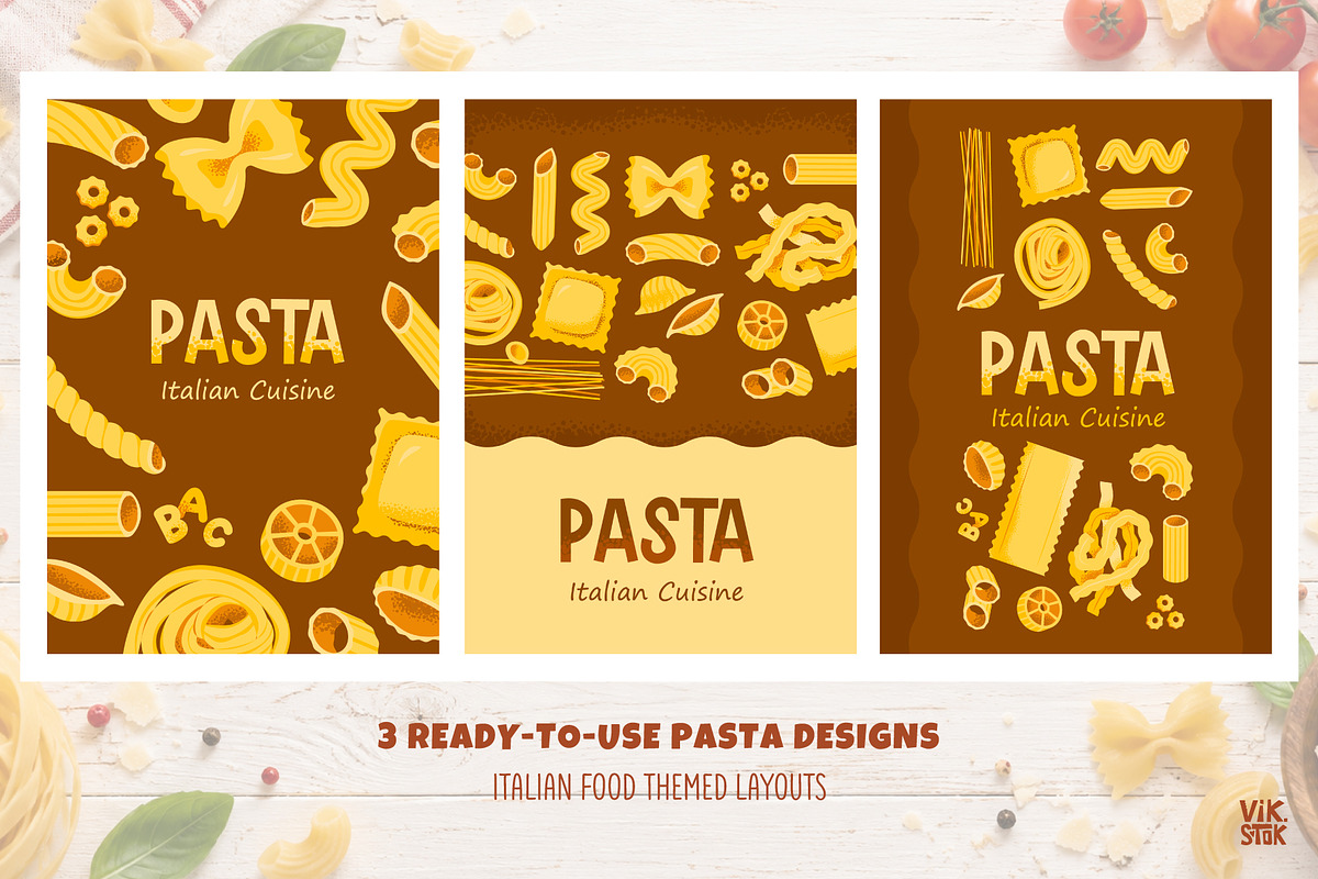 Italian Pasta | Hand-Drawn Pasta, a Food Illustration by vik.stock (Photo 4 of 6)