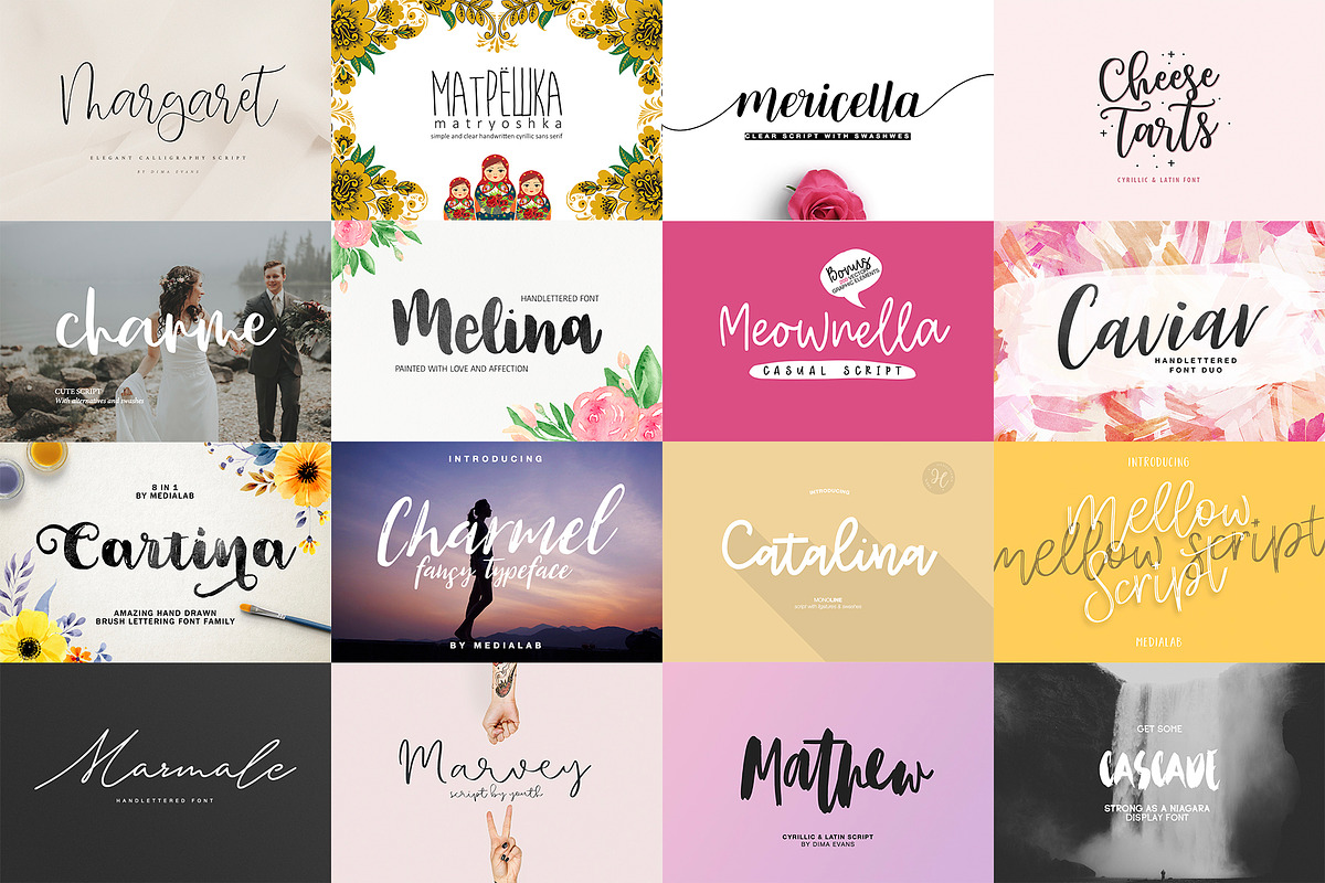 ALL MY FONTS Bundle, a Handwritten Font by supfonts