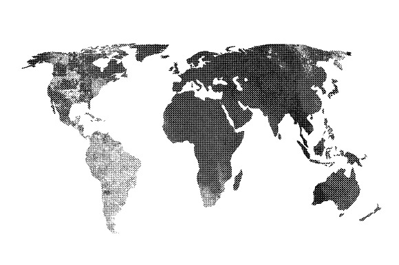 Halftone Textured Map Vector preview 2