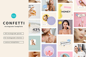Canva Confetti Instagram Templates