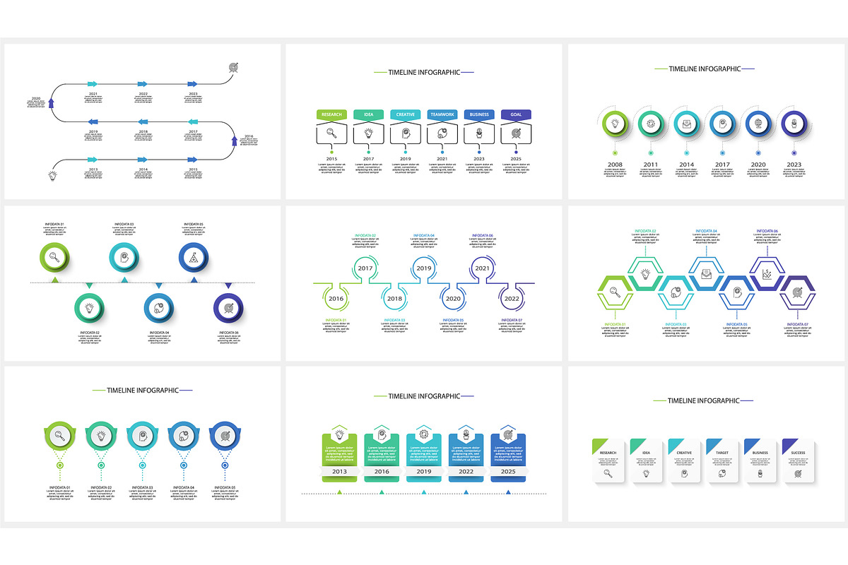 Timeline Presentation Canva Template preview 5