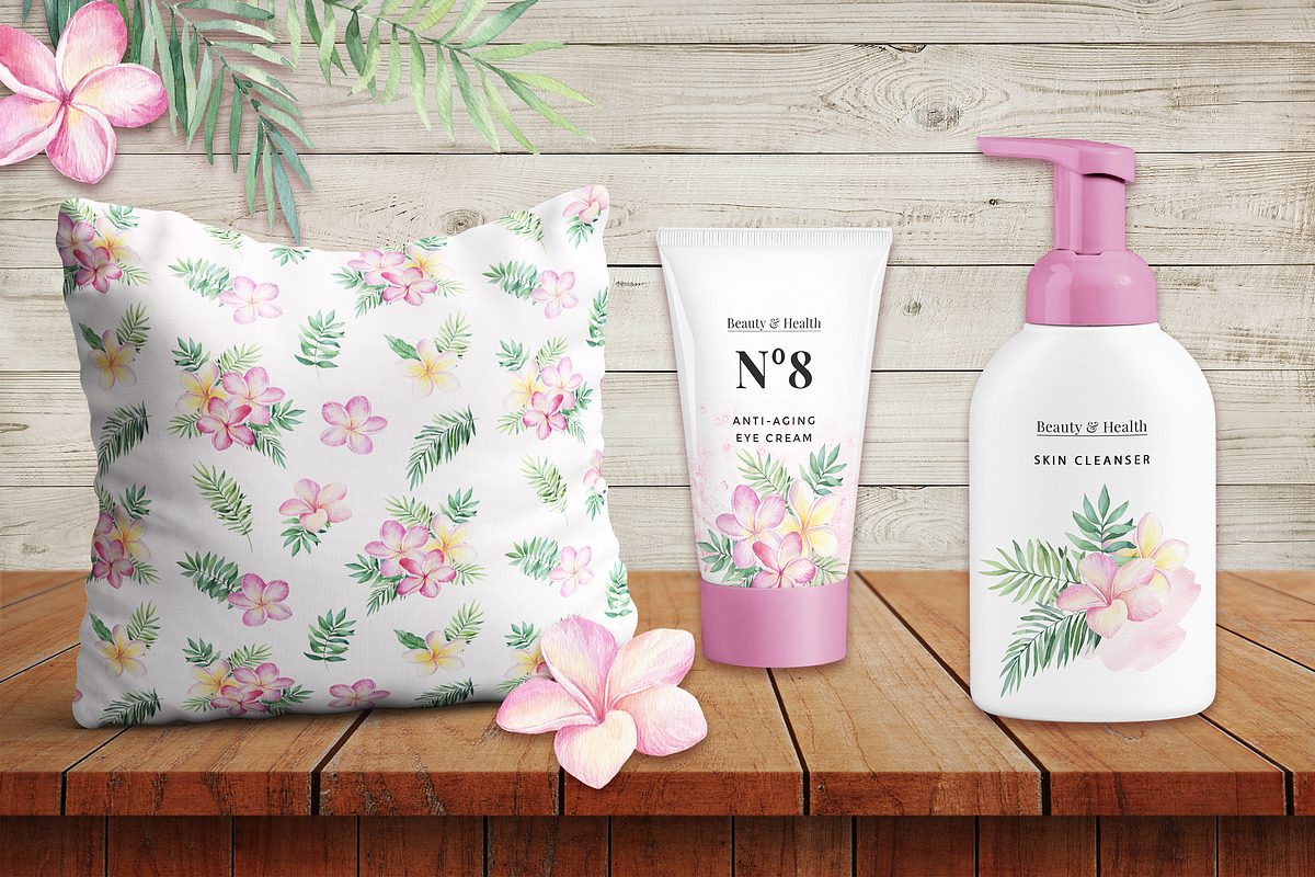 SALE!Tropical Blossom Watercolor Set, a Decorative Illustration by Irina Diasli (Photo 12 of 14)
