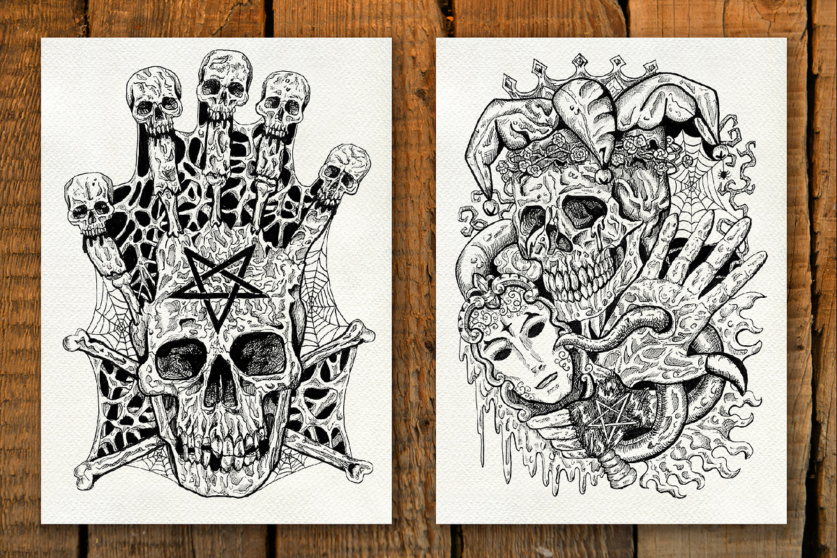 Evil skulls collection, an Illustration by Samiramay (Photo 4 of 7)