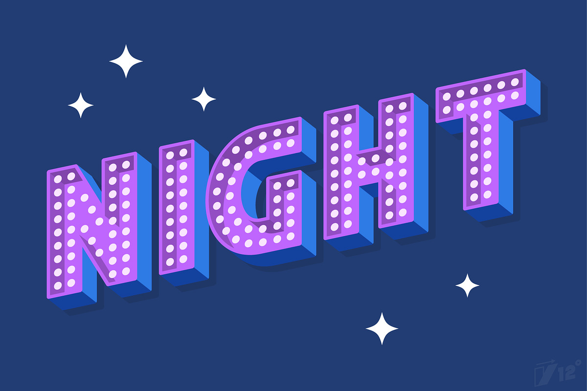 Retro lights show alphabet, an Object Graphic by RevelStockart (Photo 2 of 3)