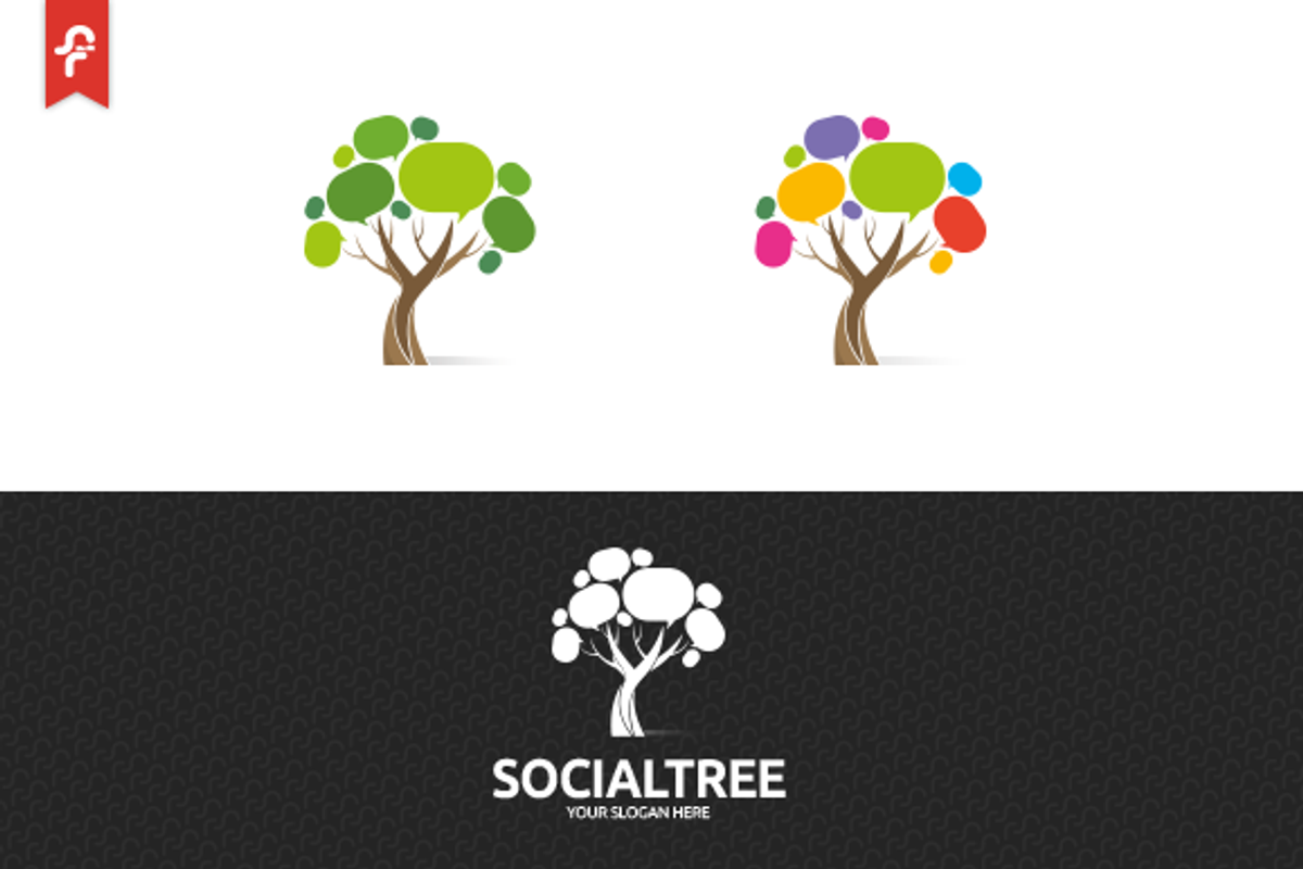 Social Tree Logo, a Branding & Logo Template by ft.studio