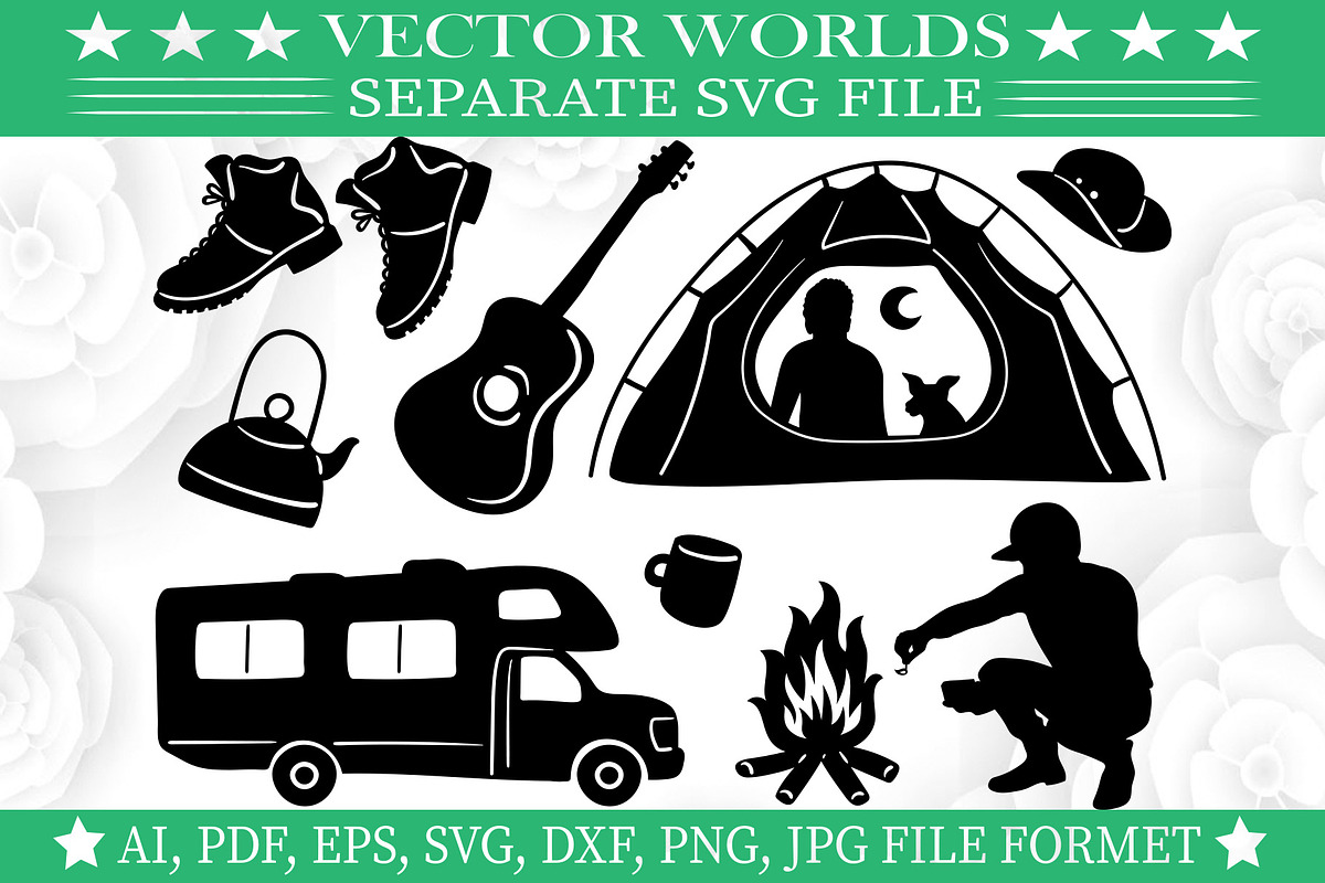 Winter Camp Fire SVG, Camp Fire SVG, an Object Graphic by VectorWorlds