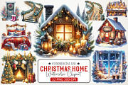 Christmas Home Clipart, an Illustration by RobertsArt (Thumbnail 1 of 7)