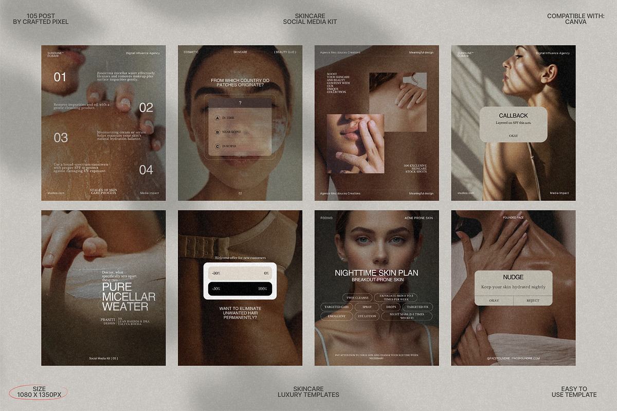 Canva Post Templates for Skincare preview 4
