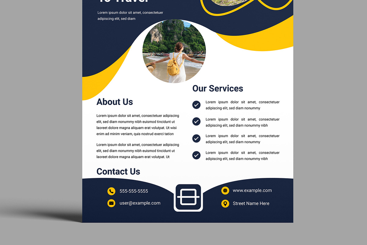 Travel Agency Flyer Template, a Flyer Template by MightyDesign (Photo 4 of 7)