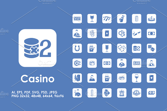 36 Casino Icons