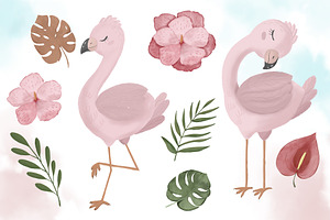 Boho Flamingo Pattern