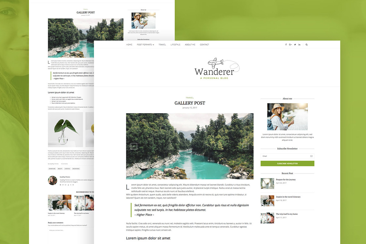 Wanderer - Travel WordPress Theme, a WordPress Template by EasyBlog Themes (Photo 4 of 4)