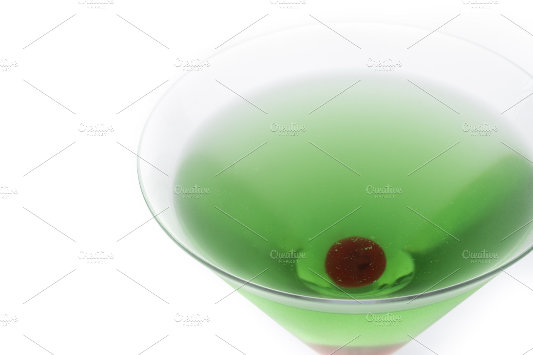 Japanese slipper cocktail isolated on white background, a Food & Drink Photo by etorres69