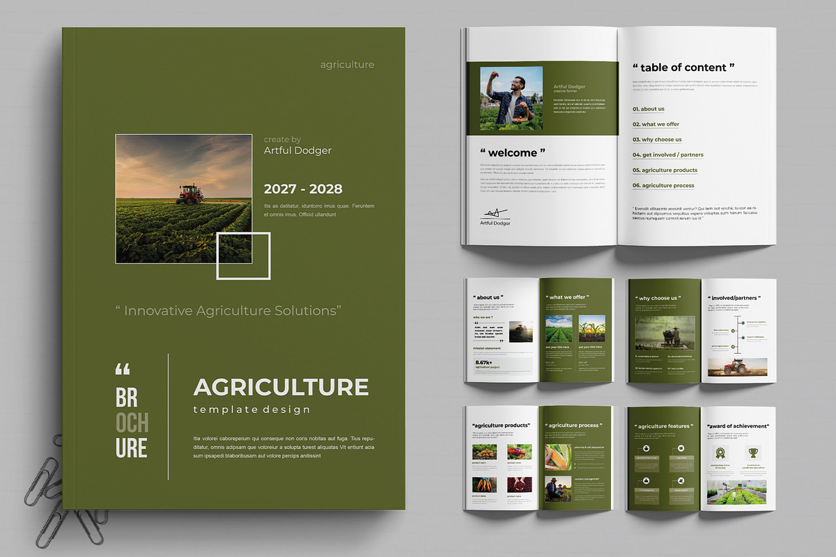 Agriculture Brochure Template Design, a Brochure Template by MightyDesign (Photo 1 of 6)