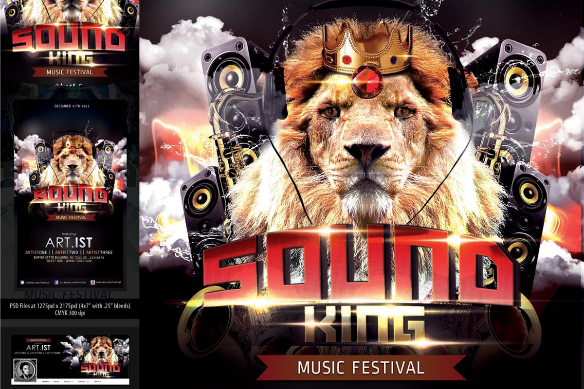 Music Festival Flyer, a Flyer Template by Creata Creativa