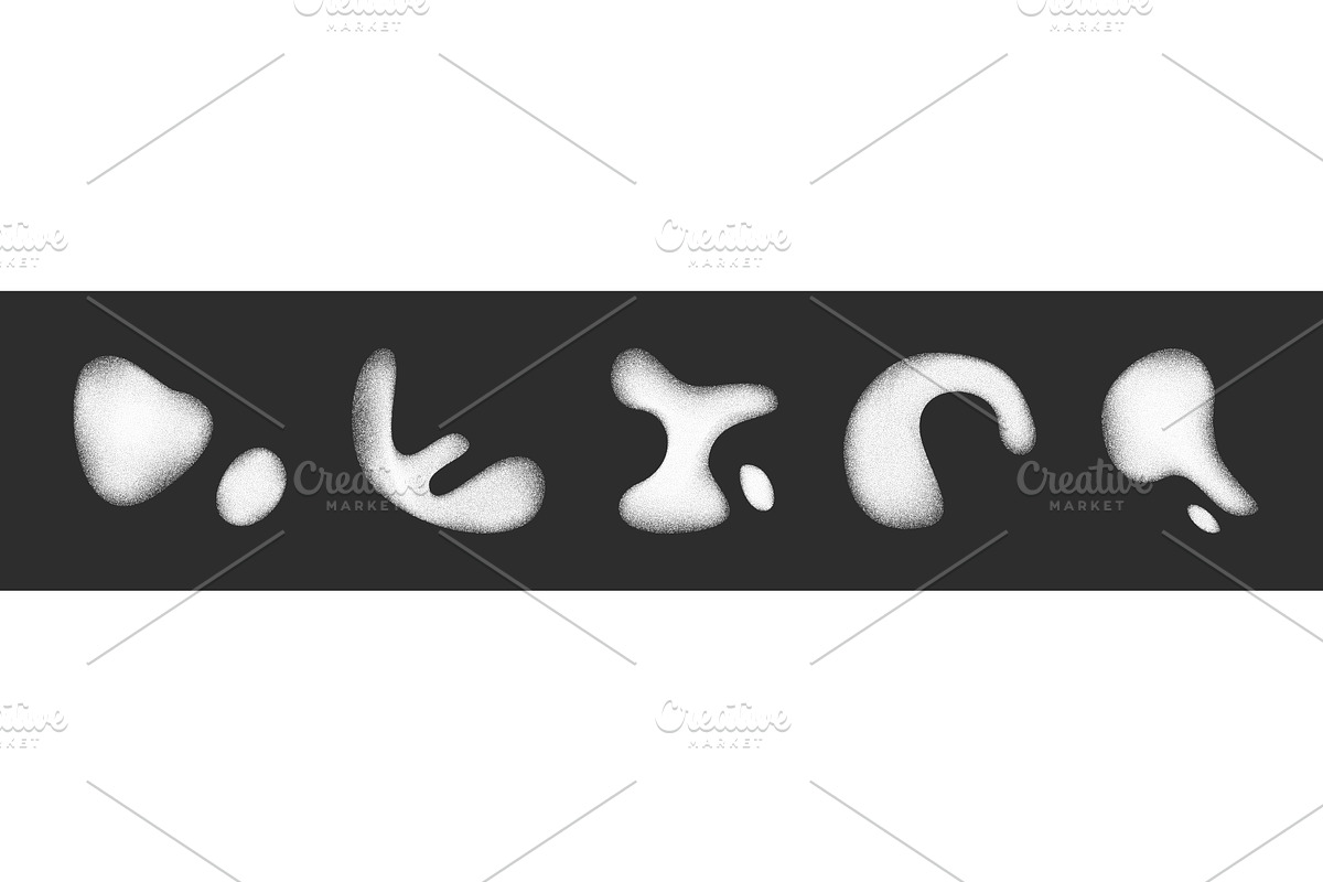 Abstract organic shapes with grainy, an Illustration by art PVP - market